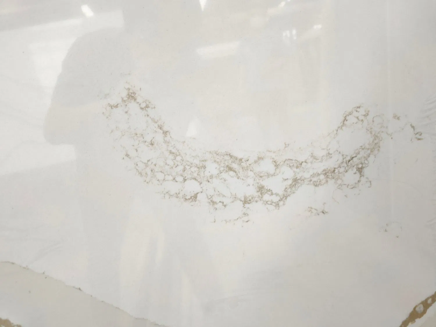 White Artificial Quartz Stone Slab with Beautiful Veins