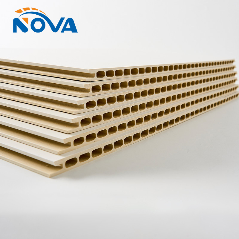 Engineered Interior Decoration WPC TV Background Bamboo Wood Fiber Integrated Wall Panel