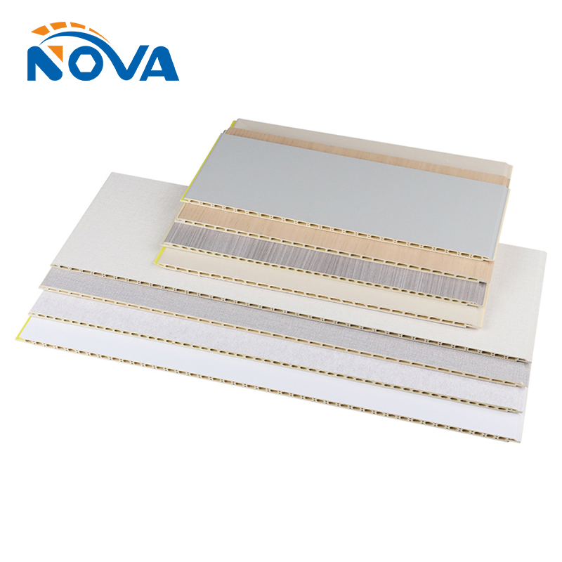 Engineered Interior Decoration WPC TV Background Bamboo Wood Fiber Integrated Wall Panel