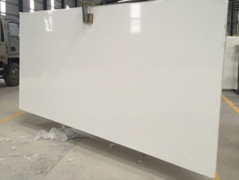 Cheap Pure White Quartz Slab High Quality Polished Quartz for Kitchen Countertop
