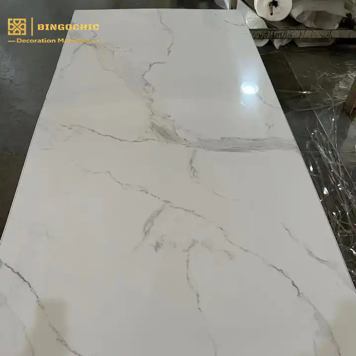 Hot Sale Engineered Wood Veneer Solid Wood Marble Sheet Wall Panel