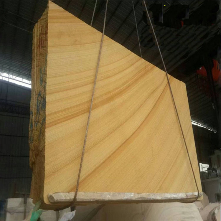 Popular China Yellow Wood Sandstone for Wall Cladding/Paving Stone