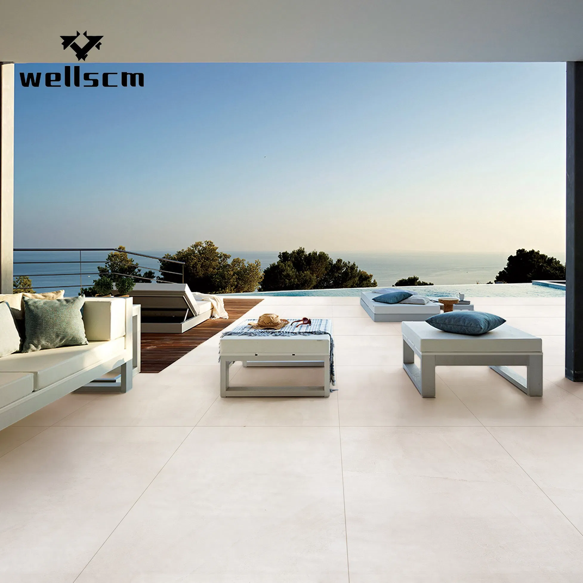 China Factory Lime Stone Quiet Stone Sand Stone Wall Floor Porcelain Ceramic Tile for Home Restaurant Villa