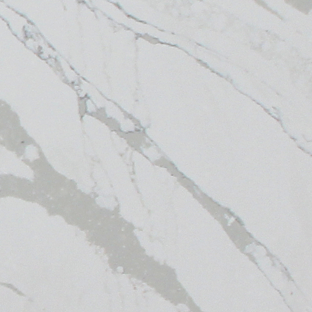 Shandong Calacatta Gold Veined Quartz Stone Slab for Kitchen Countertop