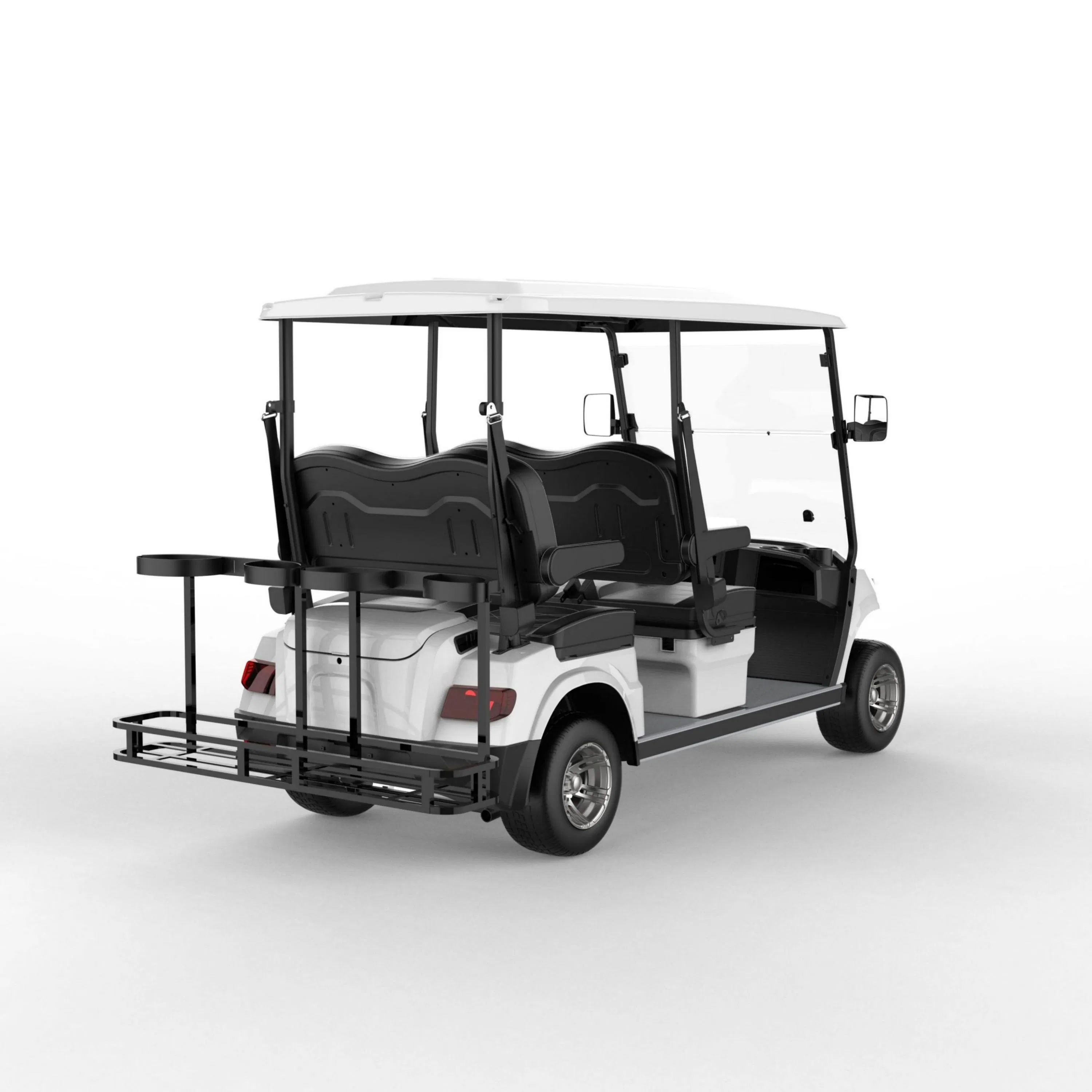 Four Golf Bag Rack Golf Cart with 4 Passengers Forward Facing