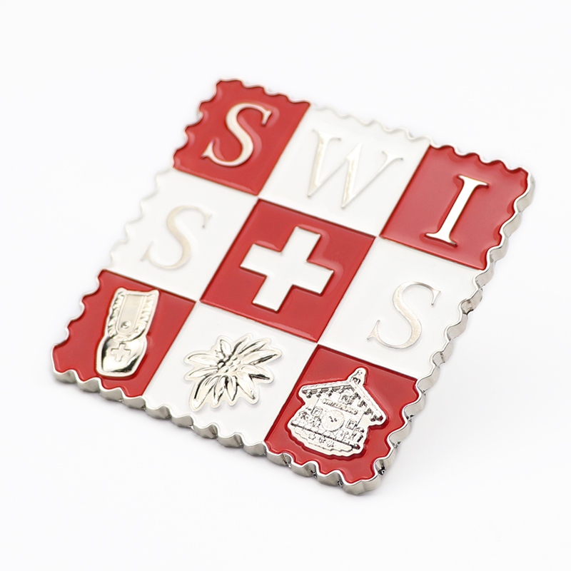 Wholesale Customised Europe Switzerland Tourism Souvenirs Enamel 3D Logo Metal Fridge Magnets