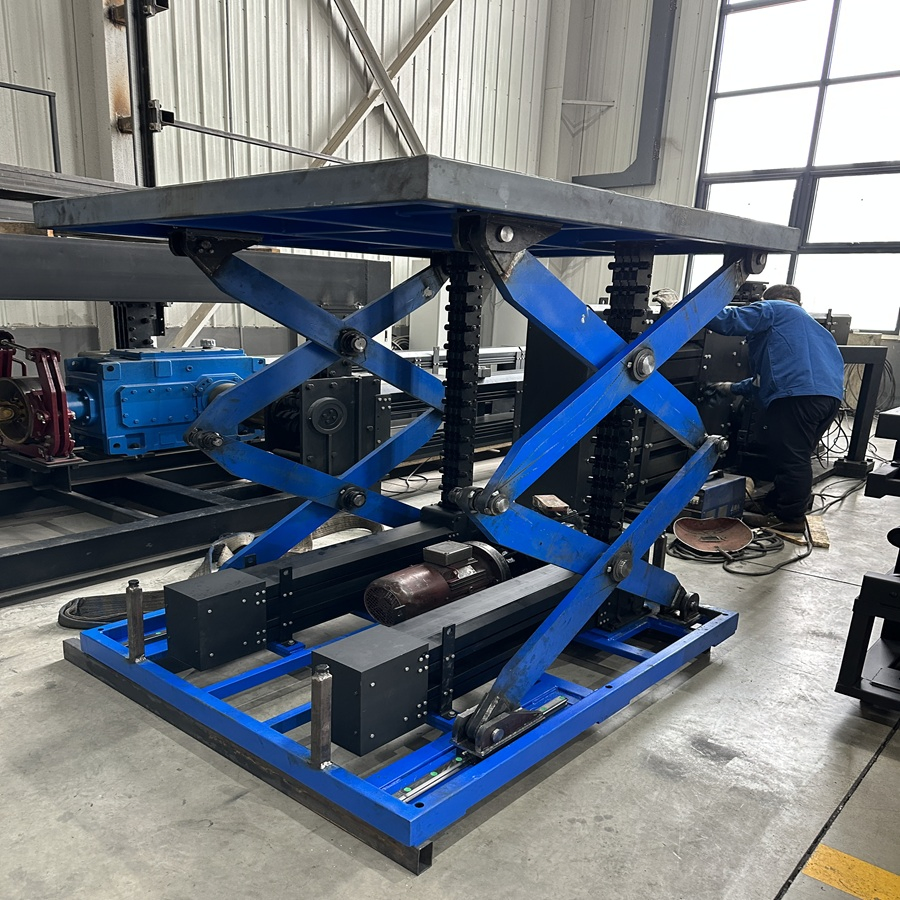 Rigid Chain Scissor Lift Table ODM 19A High Performance with National Invention Patent Zl201010218464.1