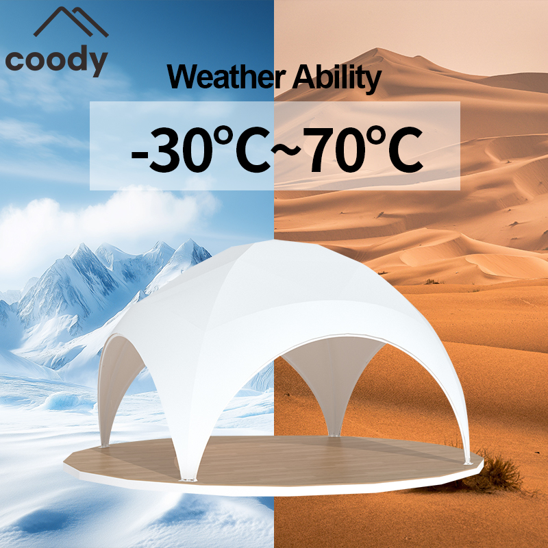 Accommodation Factory Resort Coody Square Dome Tent Luxurious Tourism Hotel Tents