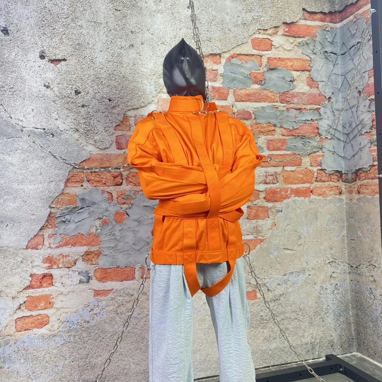 Exclusive Restraint Strait Jacket Bdsm Roleplay Chastity Strait Jacket Body Bondage Adult Game