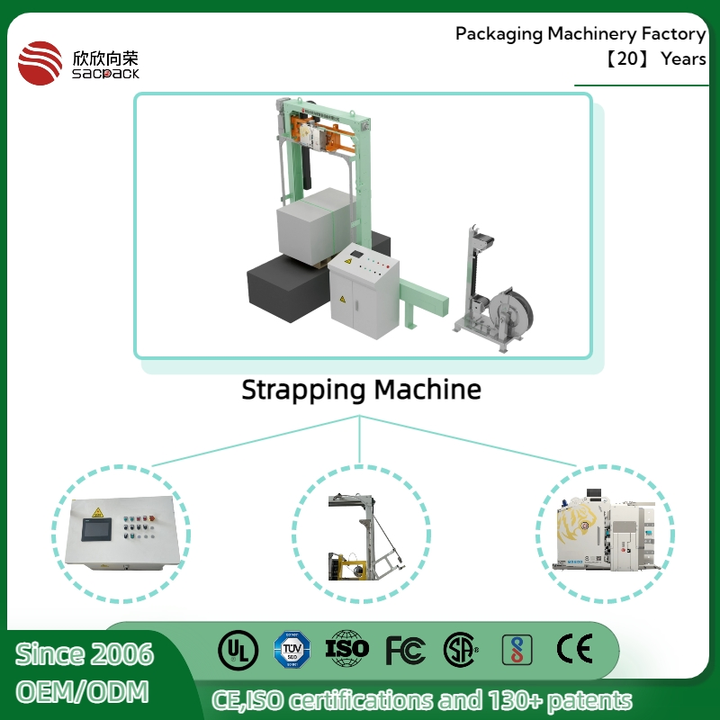 CE ISO Certified 15+ Patent Automatic Pallet Strapping Line Strapping Machine