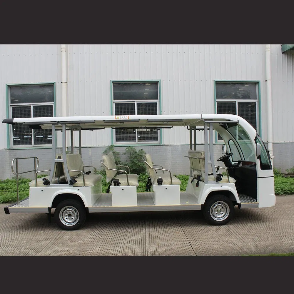 14-Seats Electric Sightseeing Car for Airport School Tourism Reception Shuttle Bus CE