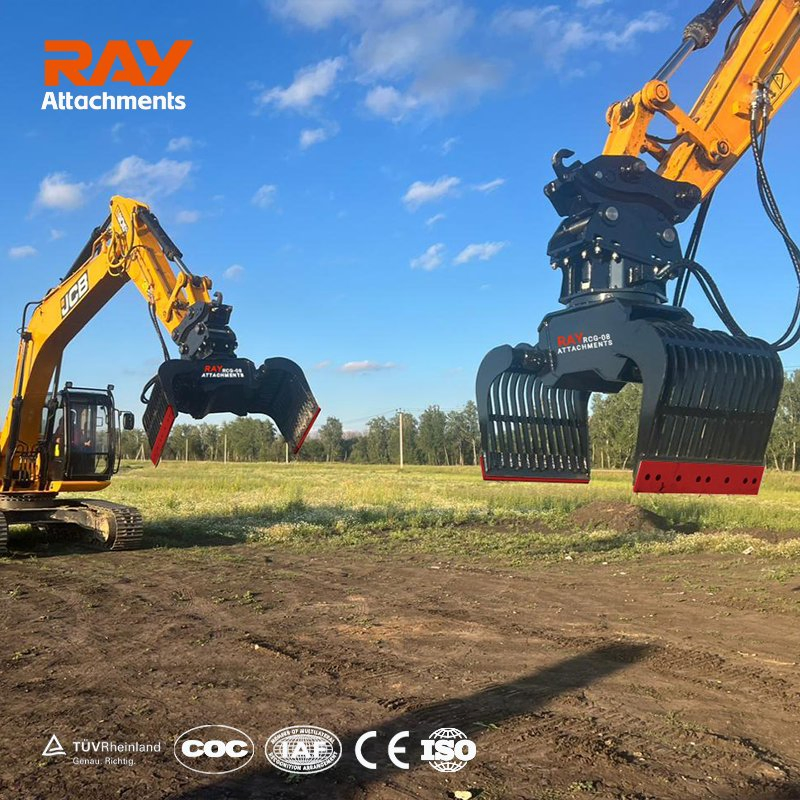 New Design Rotating Grapple Patent Protected ISO Standard for Excavators
