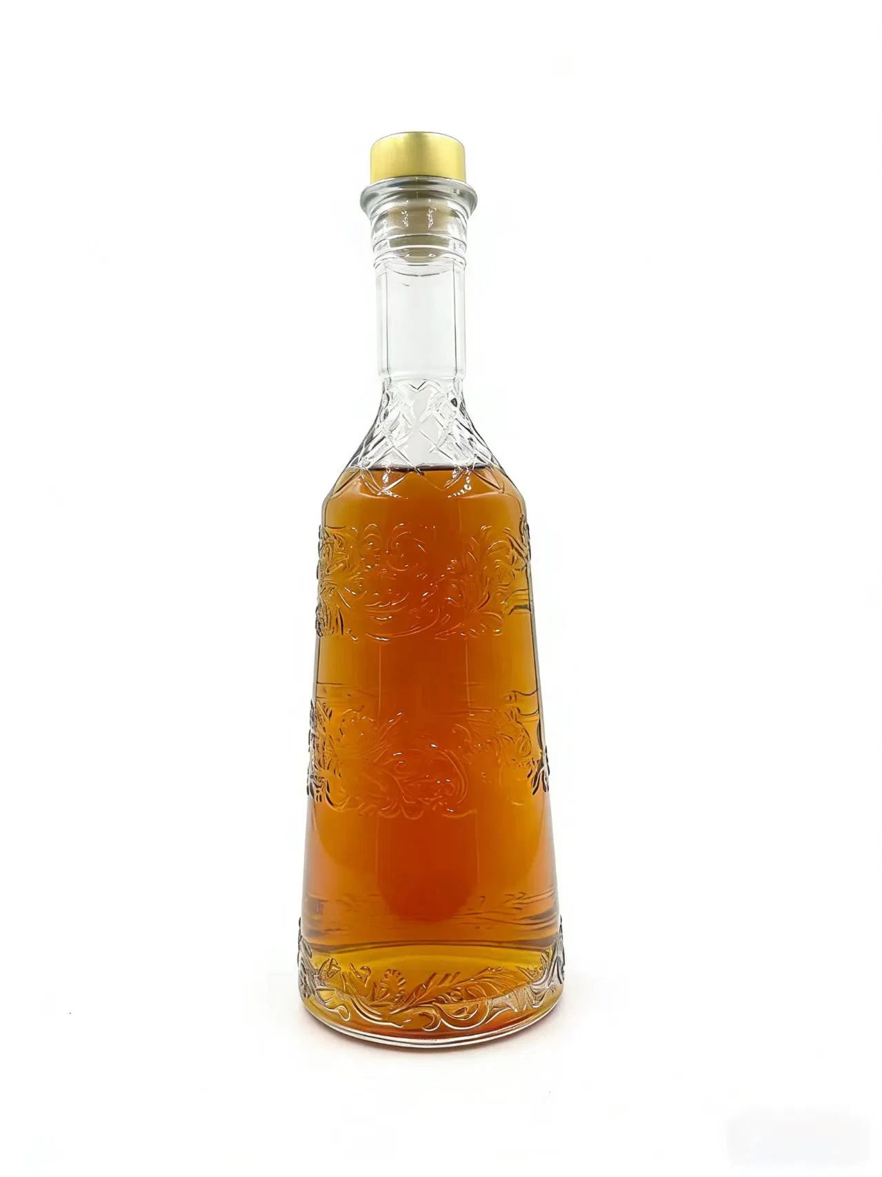 New Product Listing Fashionable Glass Jar Traditional Round Exquisite Glass Liquor Bottle