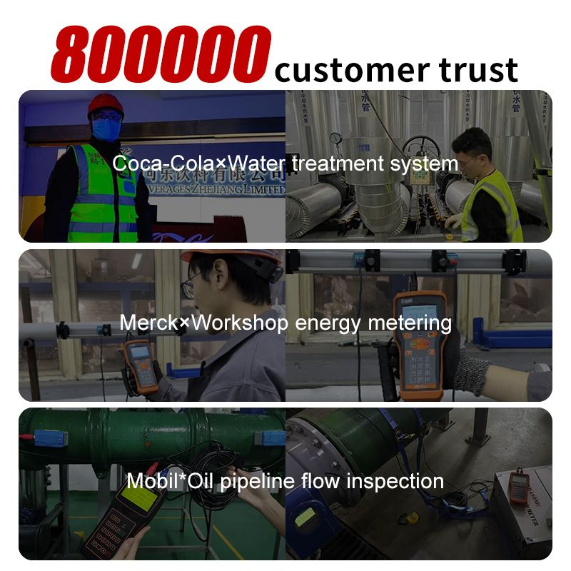 Portable Ultrasonic Flowmeter OEM Handle Portable Clamp on Ultrasonic Flow Meter for Water Smart Hedland Non Contact Flow Meter Non Invasive Tuf-2000