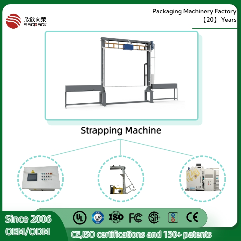 CE ISO Certified 15+ Patent Automatic Pallet Strapping Line Strapping Machine