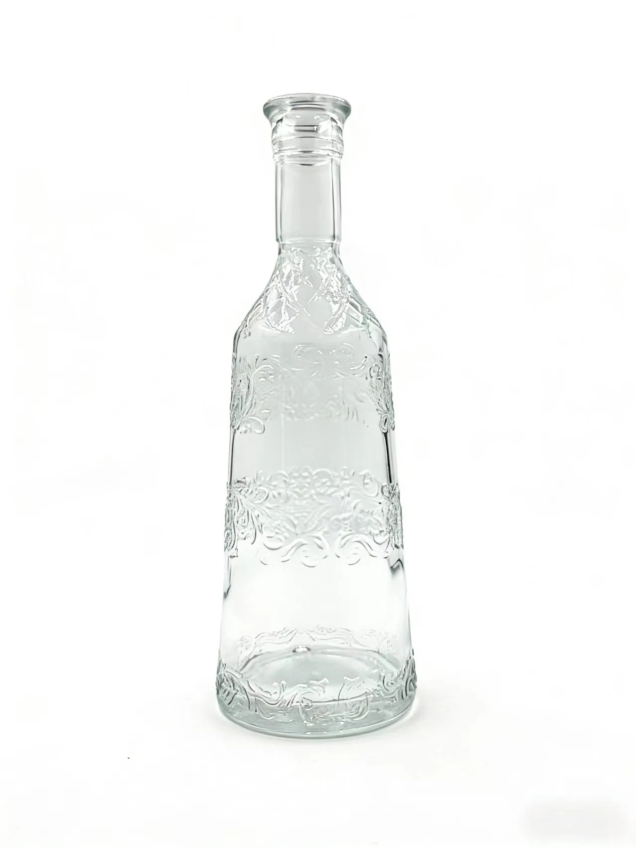 New Product Listing Fashionable Glass Jar Traditional Round Exquisite Glass Liquor Bottle