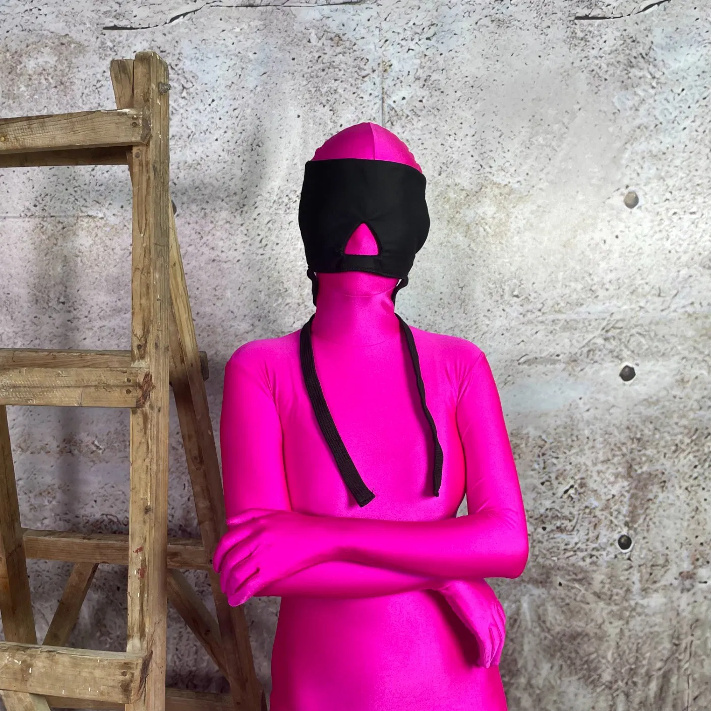 Slave Games for Adult Mask Sexy Lingerie Open Nose Eyes Mask Bondage Headgear Cosplay Bdsm Costume Kit