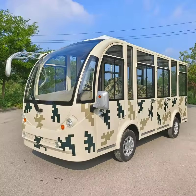 Customized Logo Seat 11 Seats 4 Rows of Electric New Energy Electric Car Tourism Sightseeing Car