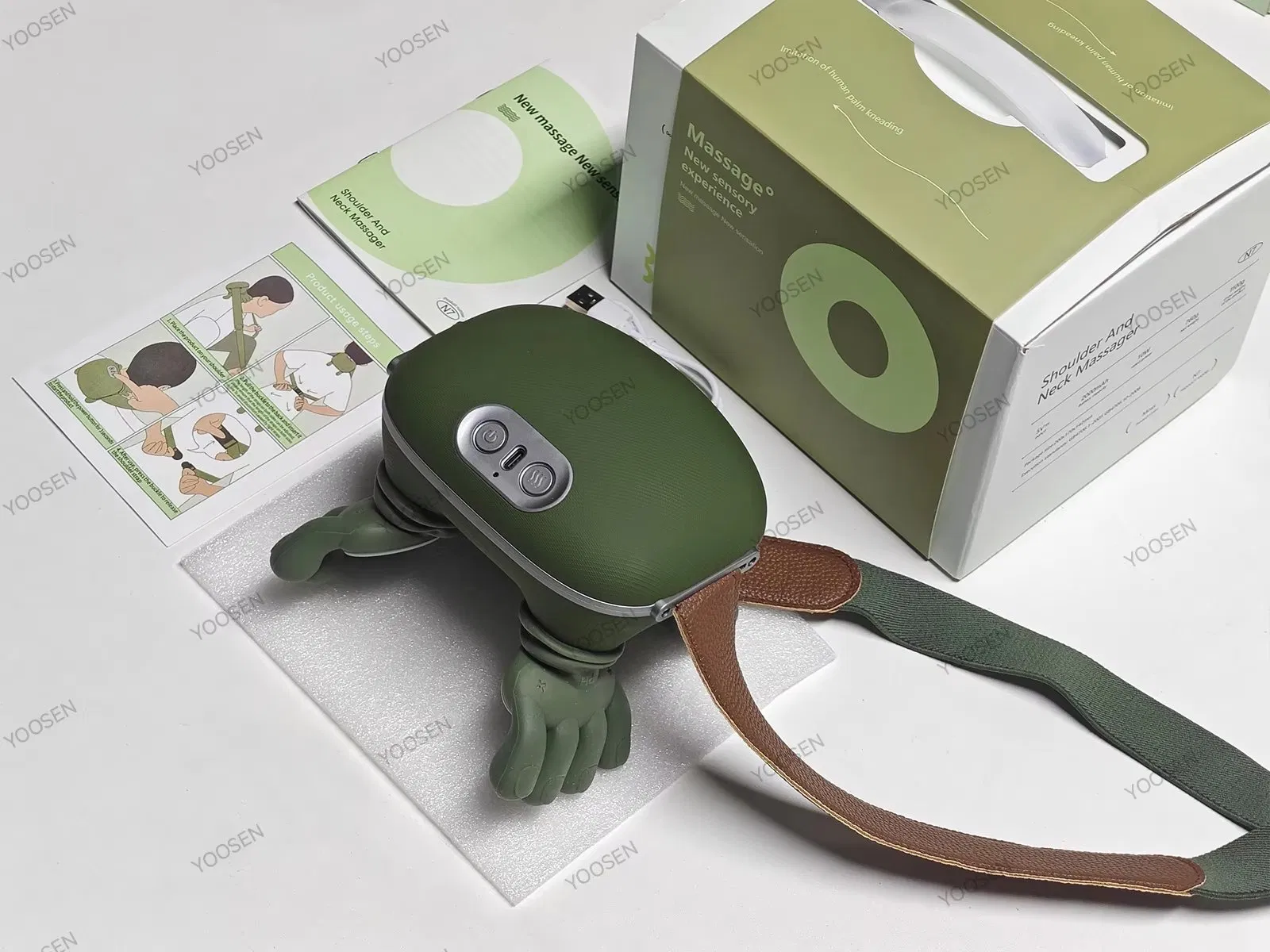 Master Hand Ultra-Quiet New Generation Bionic Finger Heated Neck &amp; Shoulder Massager N7 Listing with Remote Control New Product