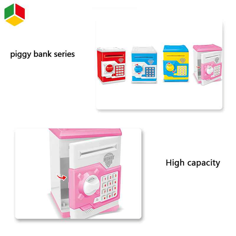 QS Automatic ATM Piggy Bank Toys Kids Mini Puzzle Electric Code Password Piggy Bank Coin Financial Toys Great Gift Toy for Kids