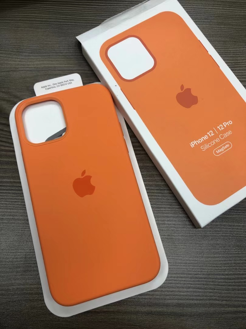 New Original Phone Liquid Silicone Case with Magsafe - Kumquat Plum Deep Navy Cyprus Green Pink for iPhone 12mimi/ 12/12 PRO/12 PRO Max in Official Website