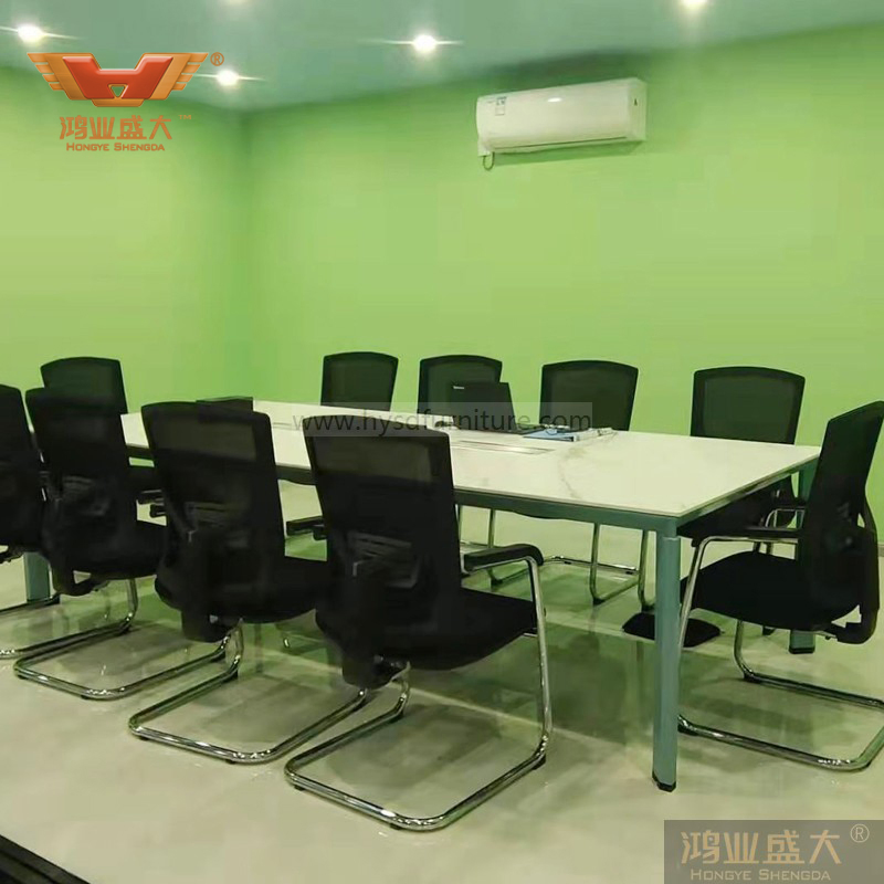 2020 New Style White Sintered Stone Office Meeting Table Conference Desk for Hotel Contract (YB-2020-3)