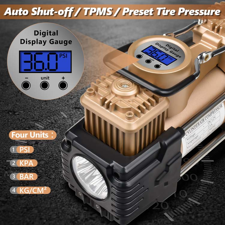 2021 New Product Listing Limited Time Offer Tire Pressure Inflator with Gauge