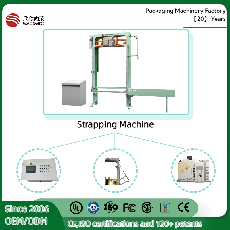 CE ISO Certified 15+ Patent Automatic Pallet Strapping Line Strapping Machine