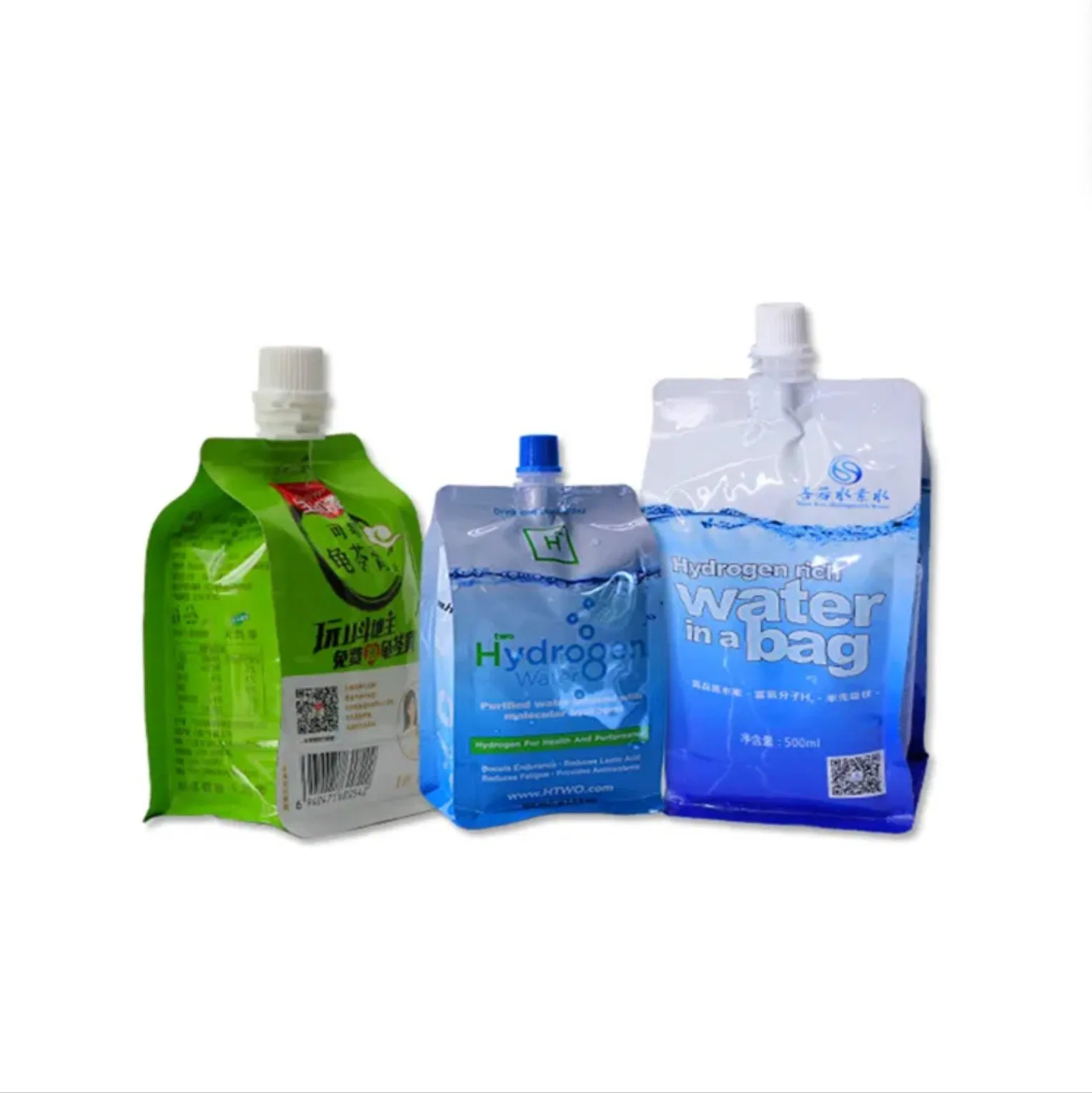 Fruit Shape Juice Bag Doypack Beverage Packaging Bag Reusable Drink Pouch with PE Spout Custom Logo Sub-Packaging for Food Beverages