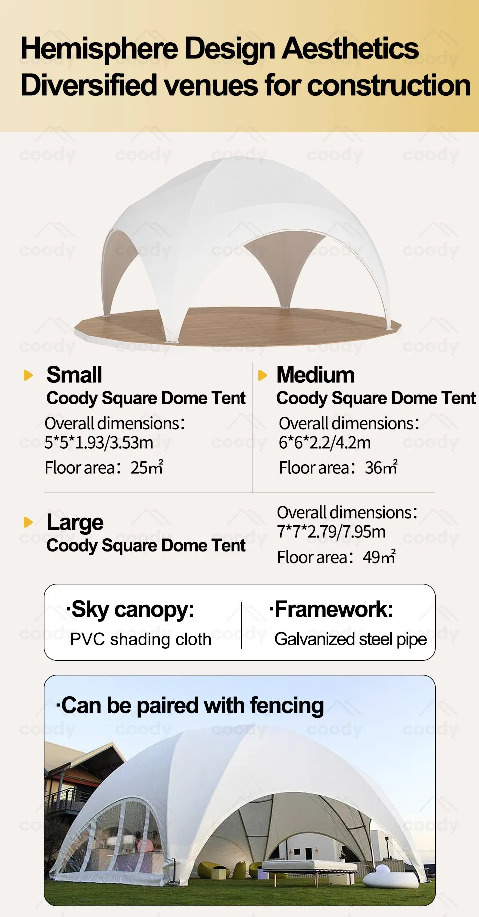 Square Dome Tent View 3