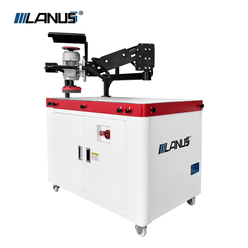 Nice Appearance Manual Deburring Machine Polishing Machine with Schneider VFD Rotatable Two Grinding Heads Adjustable Speed Patent Design