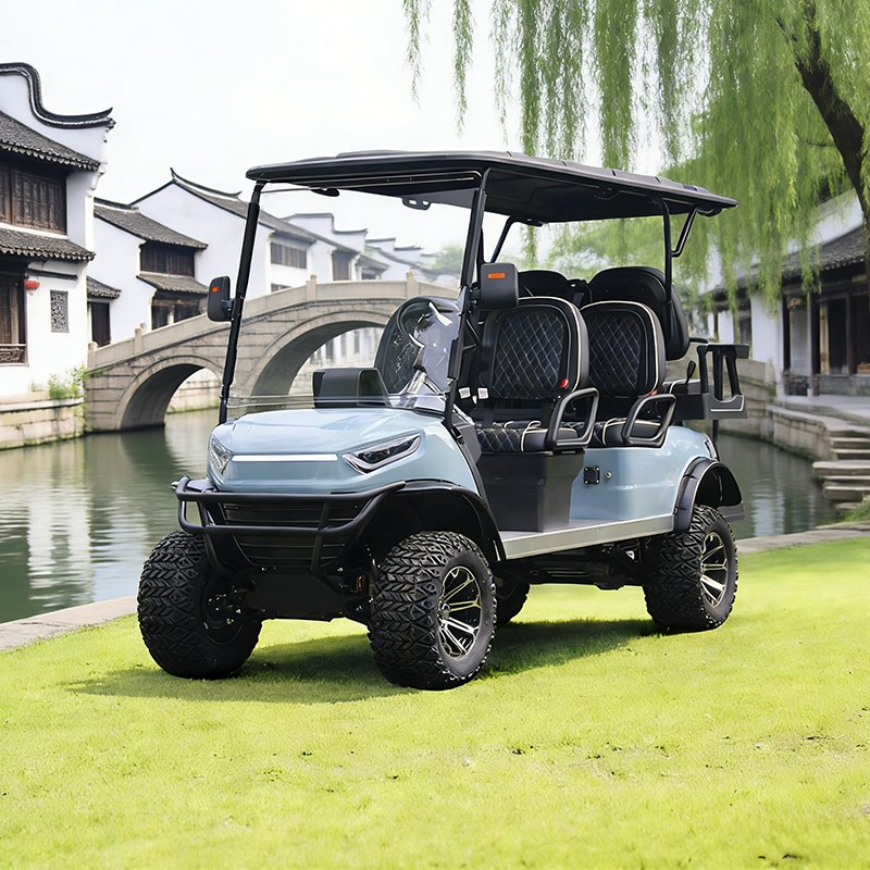 Six Passengers 4+2 Golf Car with Lithium Battery 5 Years Warranty for Sale