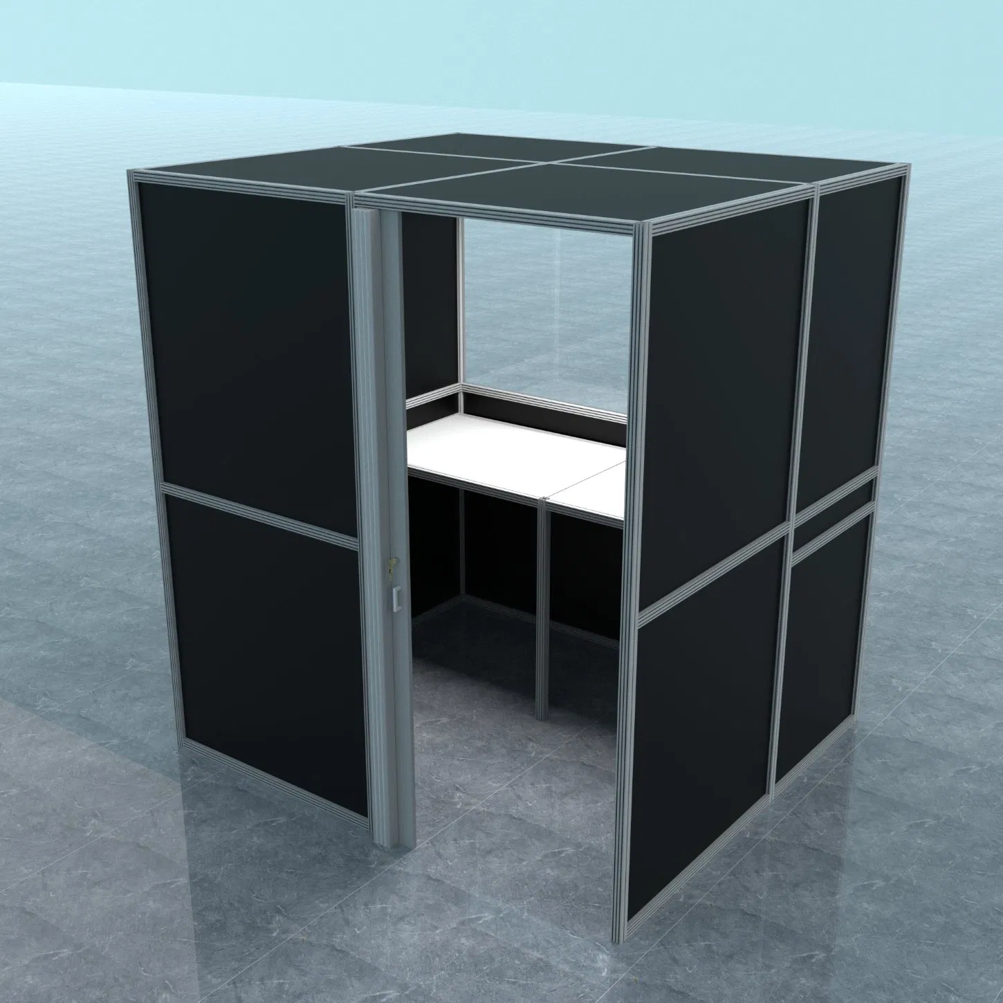 Assemble Translator Room, Translators Cubicle, Interpreting Booth for Conferenc in a Meeting Room
