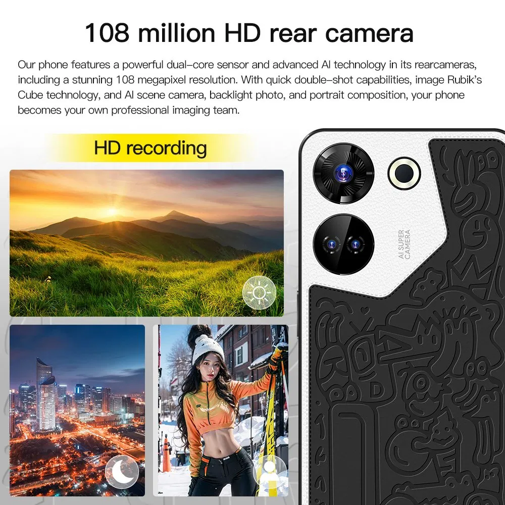 New Product Listing Large Screen Premium Orange C20 64GB Memory Deca Core 8800 Battery Capacity Face Recognition 5g Android Phone