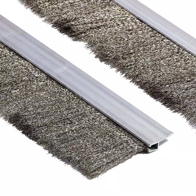 New Product Listing Factory Customized Abrasive Steel Crimped Wire Strip Brush with Grit