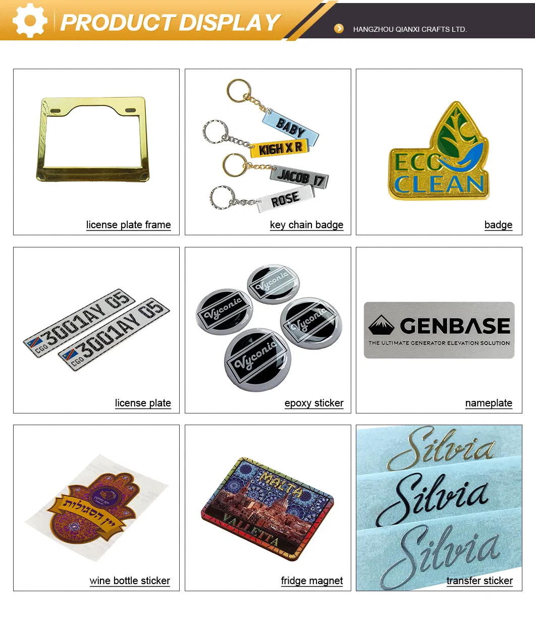 Aluminum Decorative Car Number Plate