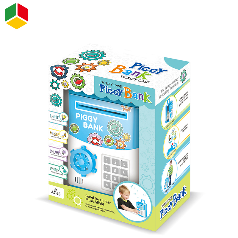 QS New Style Pull Rod Box Creative Piggy Bank Toys Children Puzzle Financial Mini Safe Deposit Box Electric ATM Piggy Bank Toys