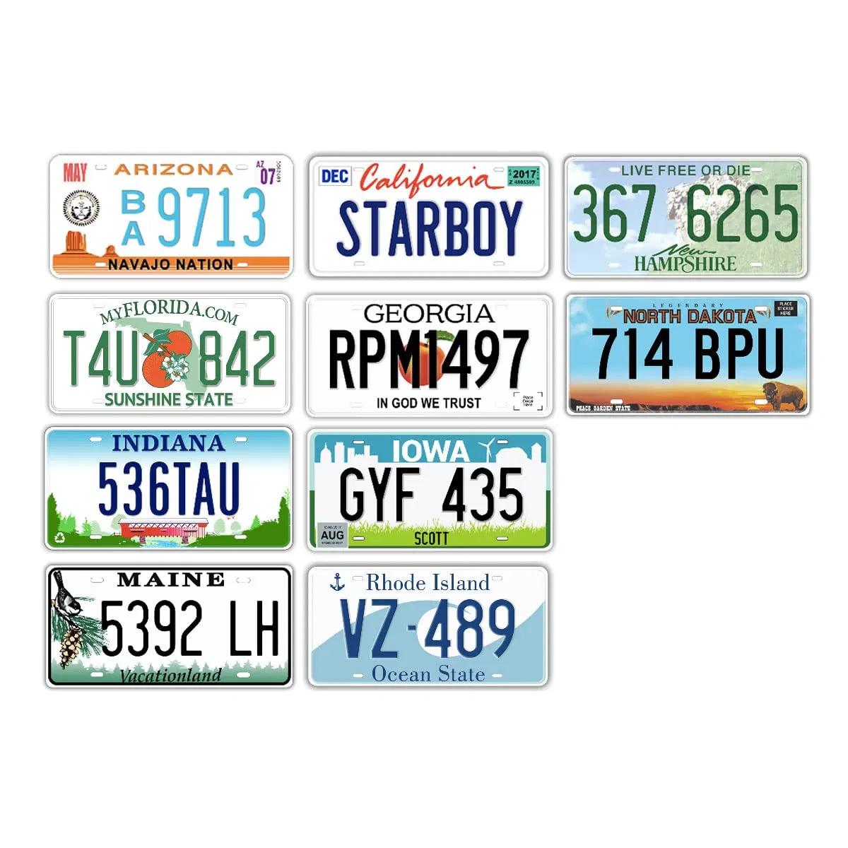 New Product Listing Car Plate Rectangular Aluminum Decorative Car Number Plate for USA Europe Car License Plate