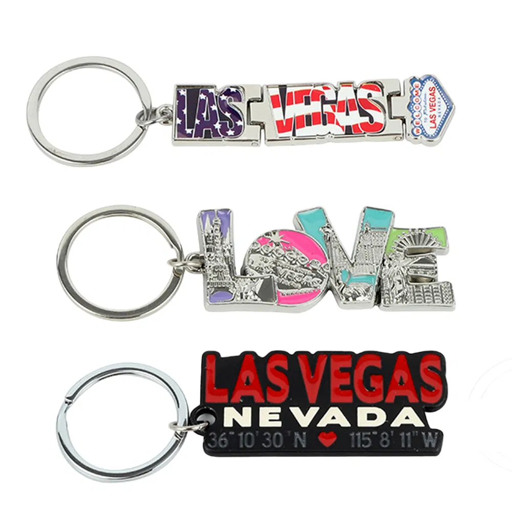 Personalized Custom Logo Promotional Gift Tourism Souvenir Soft Enamel Metal Key Chain