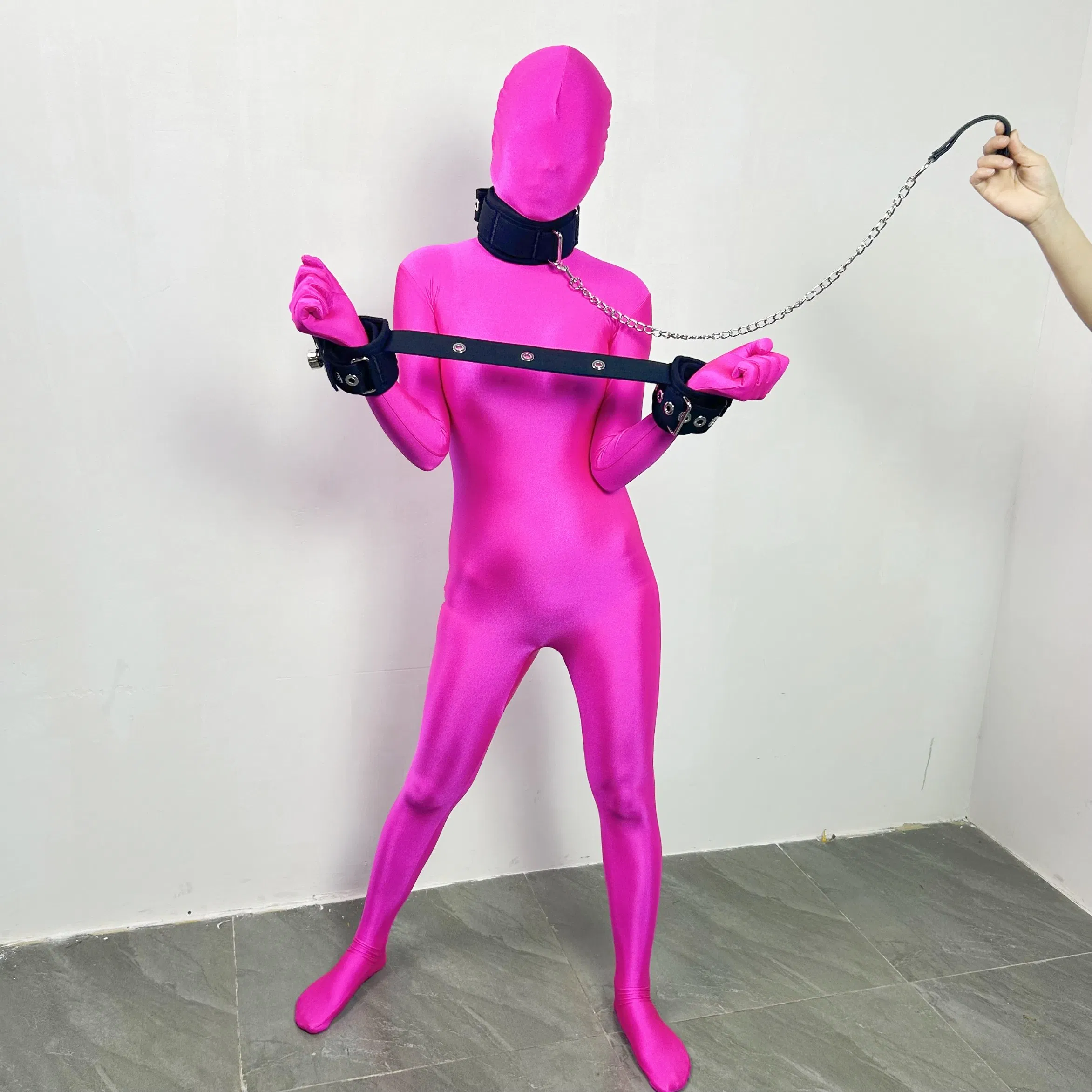 Bondage Collar Set with Handcuffs Choker Leash Cotton Strap Wrist Segufix Restraints Bdsm Game Adult Sex Toys Adjustable Adult Toy