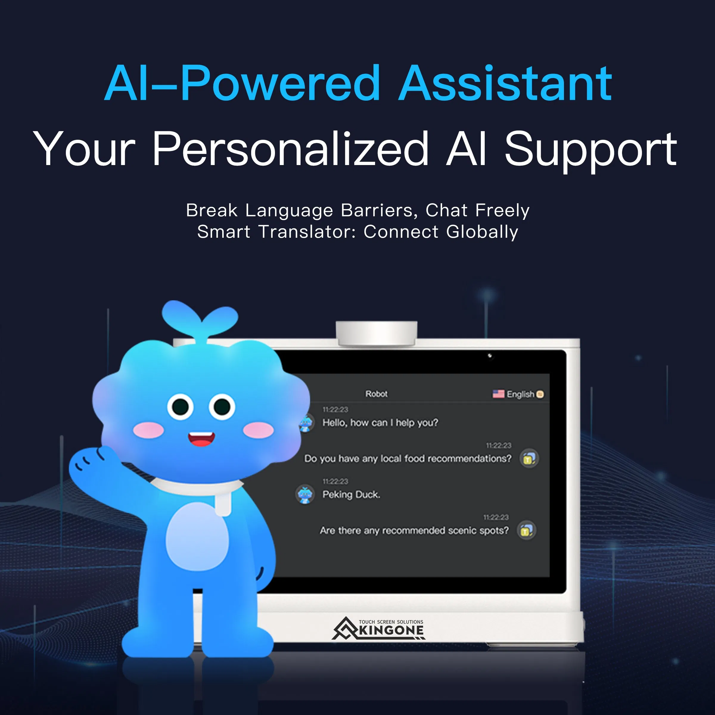 Ai Powered Translator Device with Visual Error Correction Supports 37 Languages for Front Desk and Customer Service
