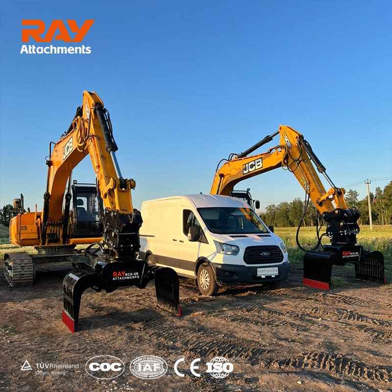 New Design Rotating Grapple Patent Protected ISO Standard for Excavators