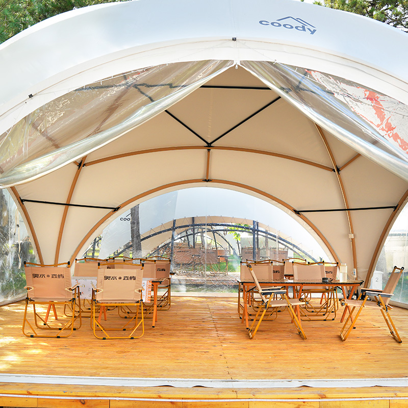 Accommodation Factory Resort Coody Square Dome Tent Luxurious Tourism Hotel Tents