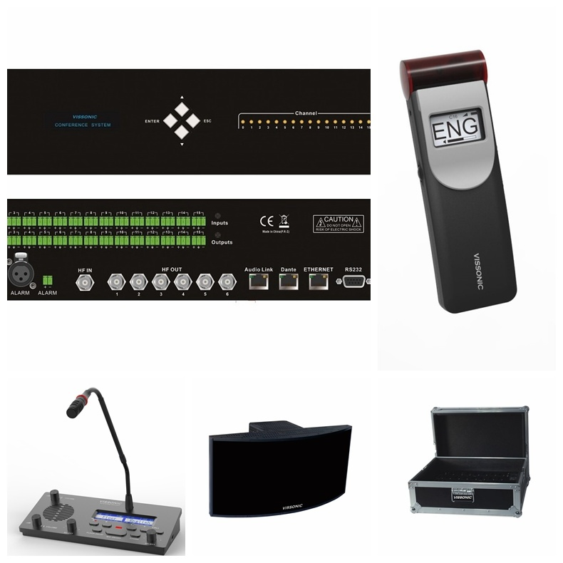 Conference Room Solution 64 Channels Interpreter Desk Translation Unit