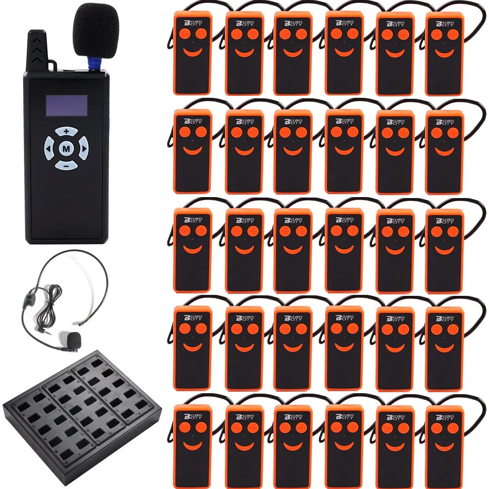 Wireless Whisper Tour Guide System 2.4G for Group Teaching Training Tourism Visit