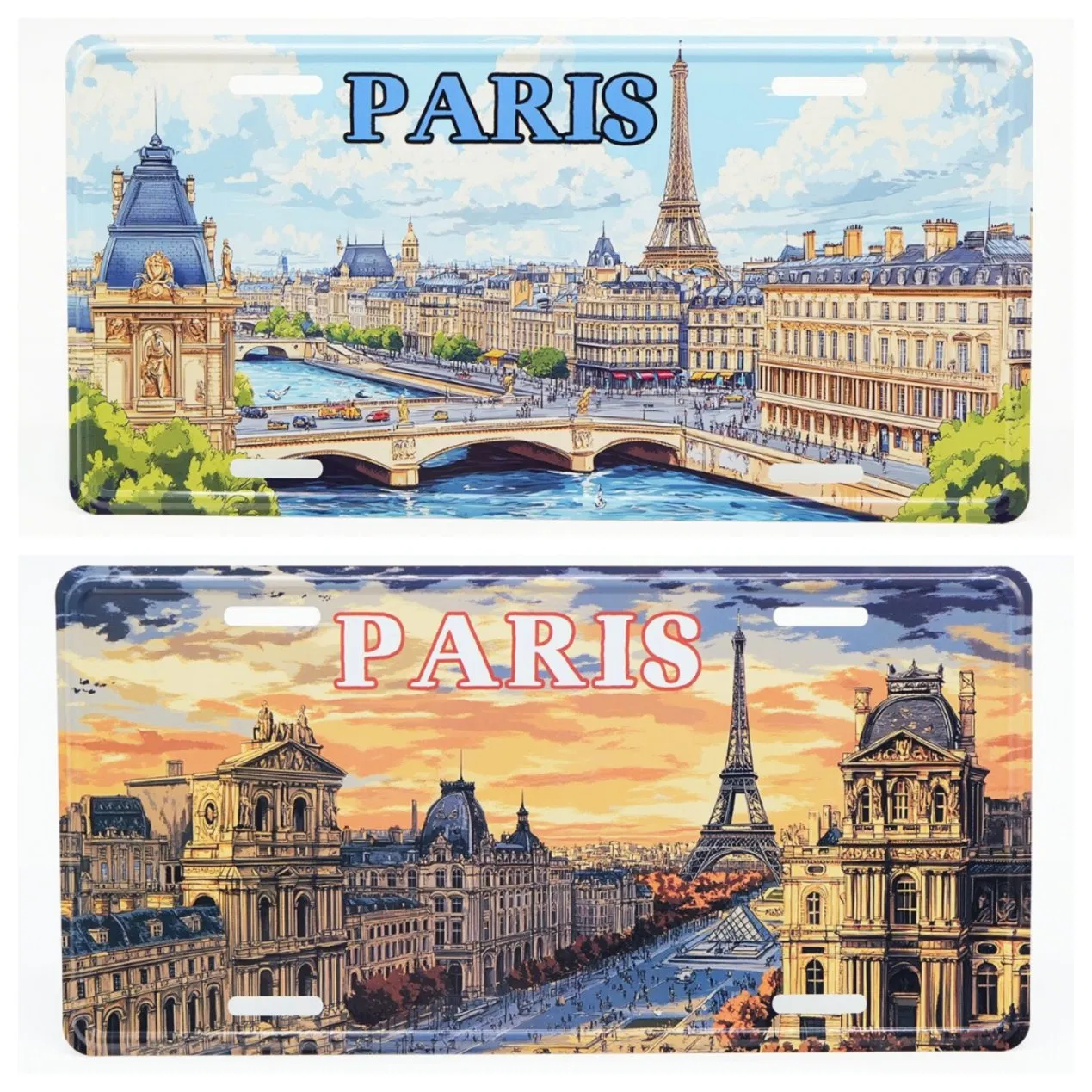 Souvenirs License Plate Metal Decorative Wall Hang Aluminum Embossed Print Tourism Novelty