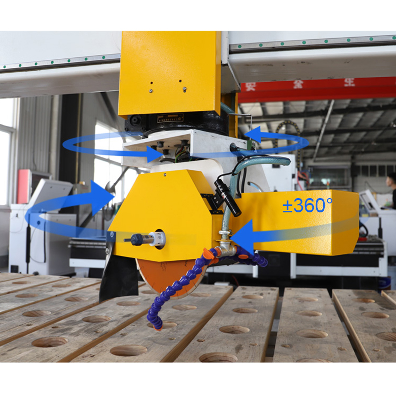 Slab Cutting Machine Bridge 5 Axis Big Stone Sculpture CNC Carving Machine