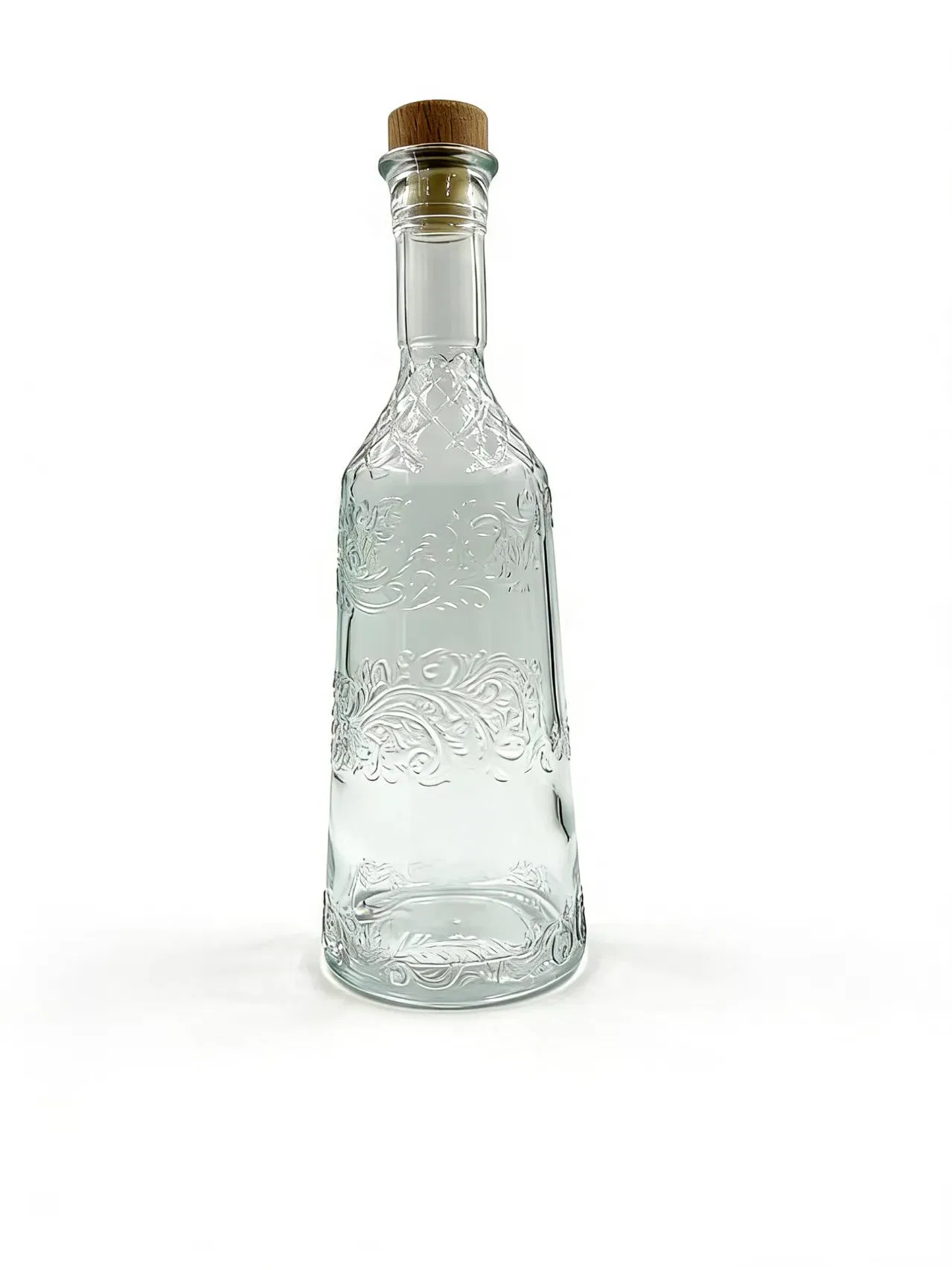 New Product Listing Fashionable Glass Jar Traditional Round Exquisite Glass Liquor Bottle