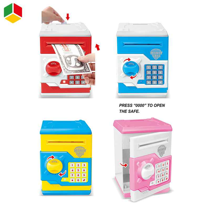 QS Automatic ATM Piggy Bank Toys Kids Mini Puzzle Electric Code Password Piggy Bank Coin Financial Toys Great Gift Toy for Kids