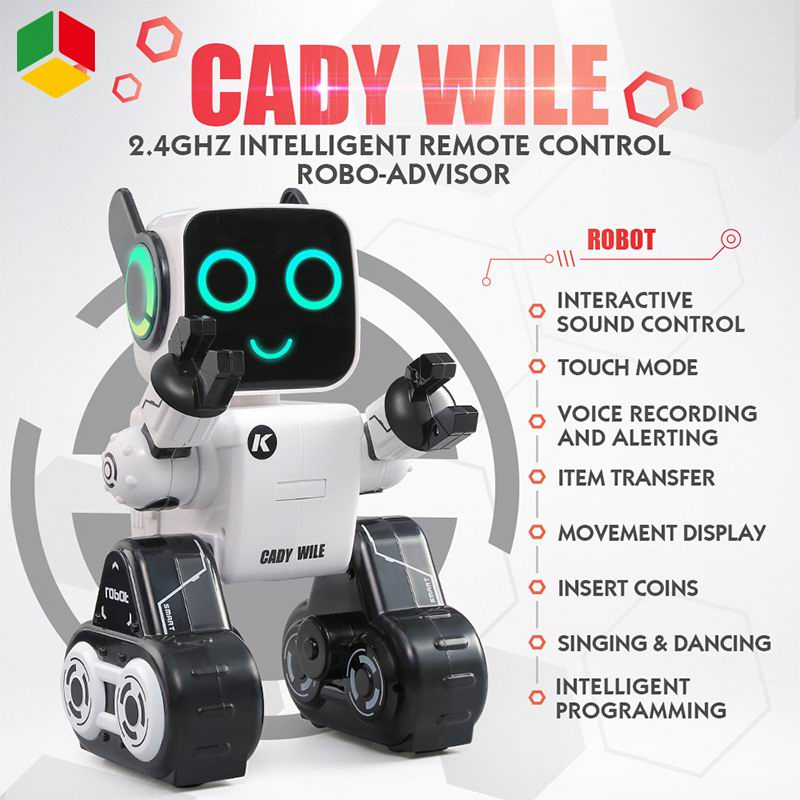 QS Wholesale New Children Intelligent Remote Voice-Controlled Smart Robot Interactive Recording Touch Function Piggy Bank Kids Financial Learning Robot Toys
